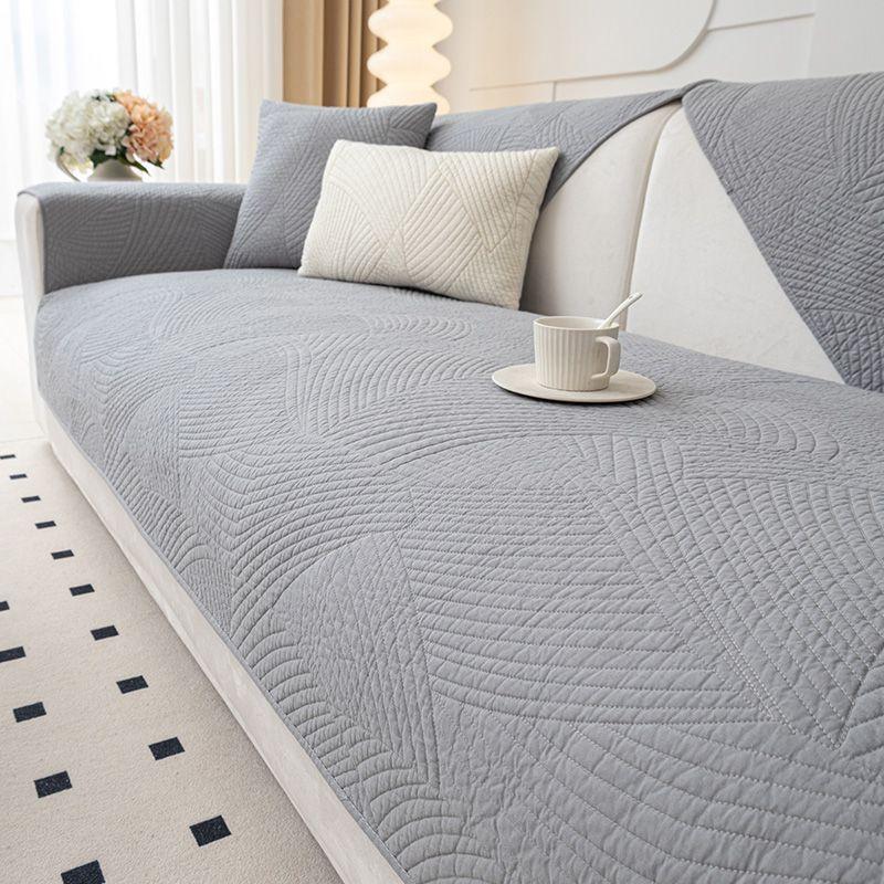 Einfaches einfarbiges Sofakissen, Vier-Jahreszeiten-Baumwollstoff, Rutschfestes Baumwollkissen, Universeller moderner Sofabezug, Schal