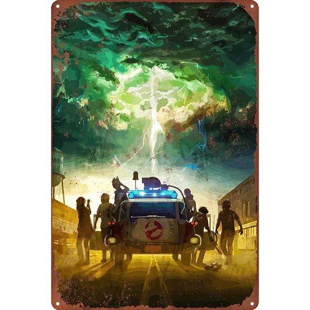 Ghostbusters Vintage Metall-Wandbild, Retro-Filmdeko, Sammler-Blechposter für Heimkino, Männerhöhle xin