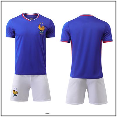 24-25B Frankrijk Uit Trainingstrui Voetbalshirt Kindershirt Kinderkleding Volwassen Maat 16-3XL