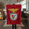 Benfica LOGO Flanelová deka, Vysoká kvalita, Pohodlná pro všechna roční období, Domácí dekorace, Teplo a pohodlí