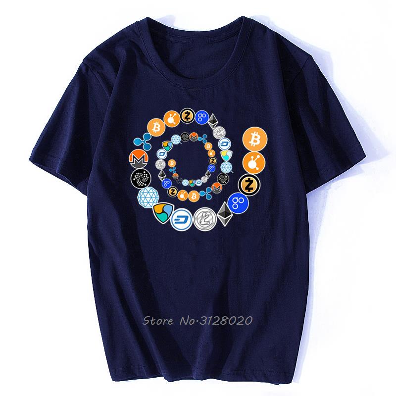 Bitcoin Shirt Cryptocurrency Crypto Miner Bitcoin BTC Crypto Design TShirt Men Bitcoin Coin T Shirt Cotton Tees Streetwear