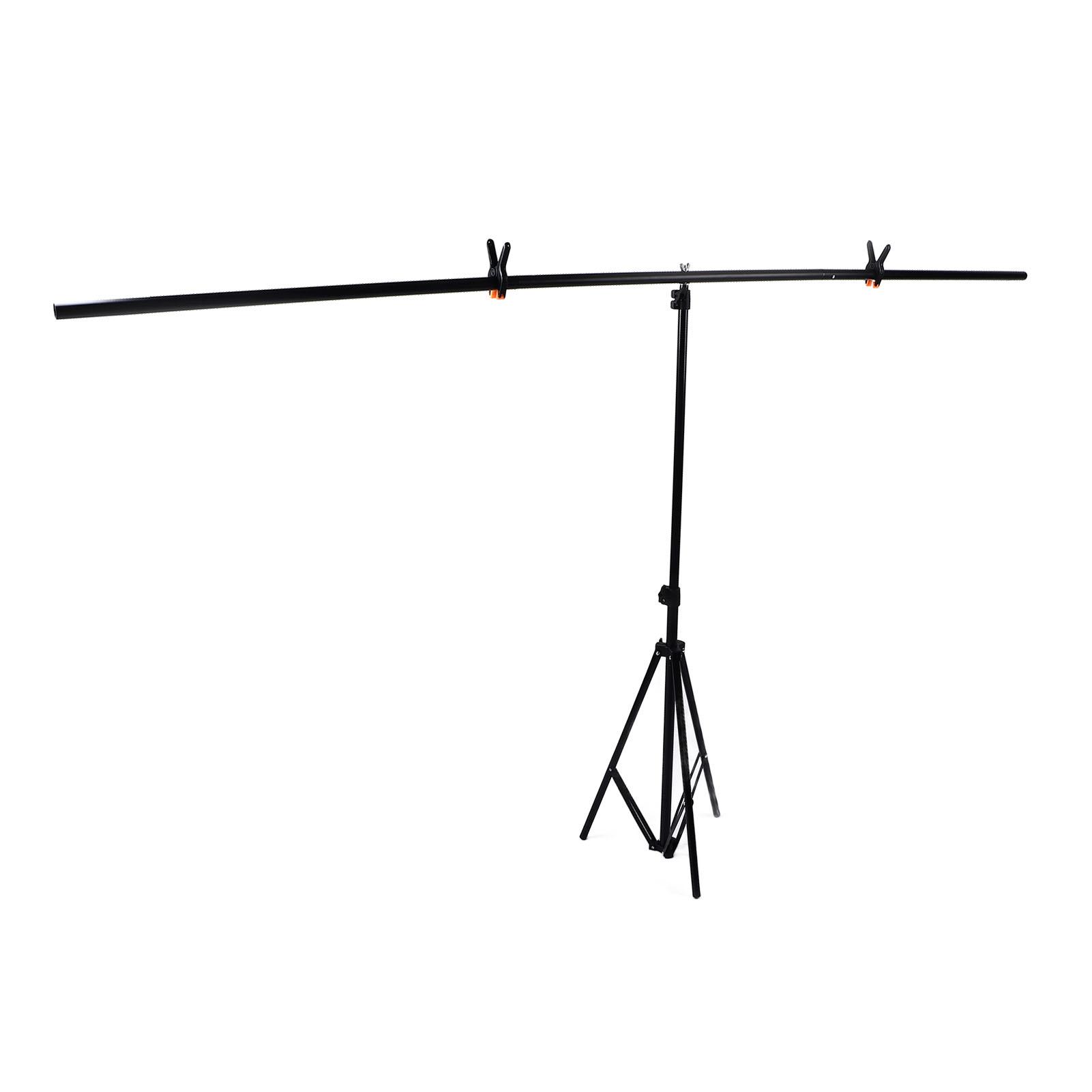 

T Shape Background Stand Kit with Storage Bag 6.6x6.6ft Alloy Retractable Strong Backdrop Support System for Photo