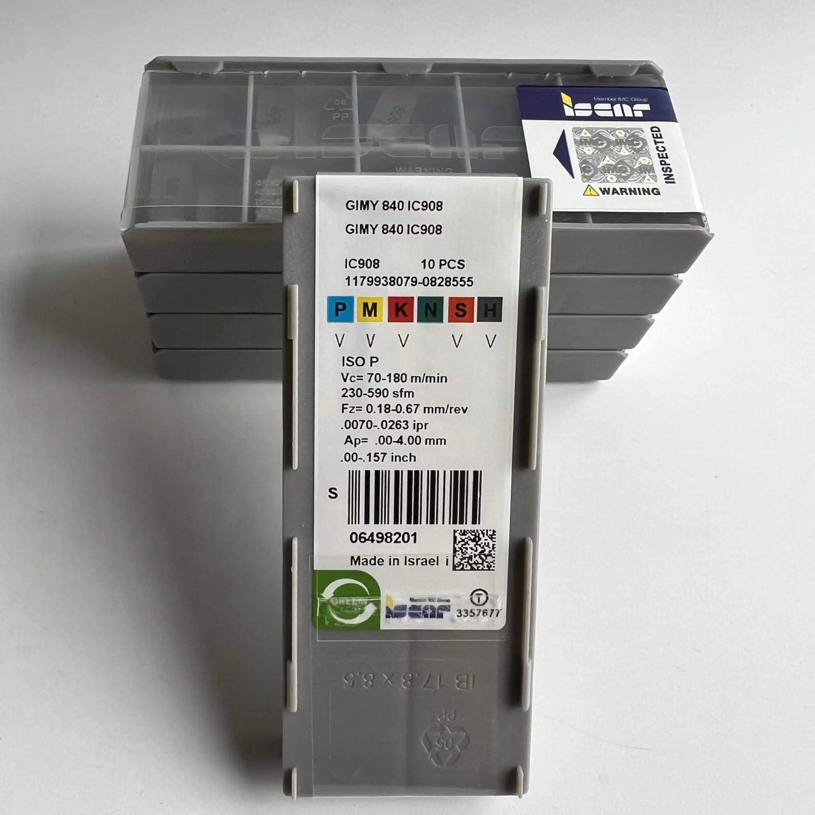 

ISCAR / GIMY840 IC908 /Industrial indexable carbide inserts 10 Pcs