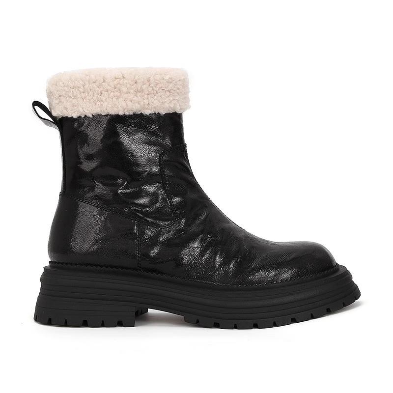 

Сегодняшние популярные угги! Зимние бархатные ботинки Мартина на толстой подошве с внутренней платформой, женские теплые ботинки для снега на толстой подошве 34