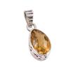 Natural Citrine Gemstone Handmade 925 Solid Sterling Silver Gift Pendant 1" u2I55