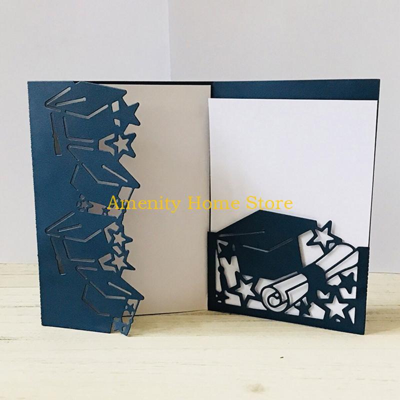 F26C Zarter Abschlusshut Metall-Stanzformen Bastel-Stanzteile Präge-Schriftzug-Stanzformen für DIY Scrapbooking Tagebuch Verzierung