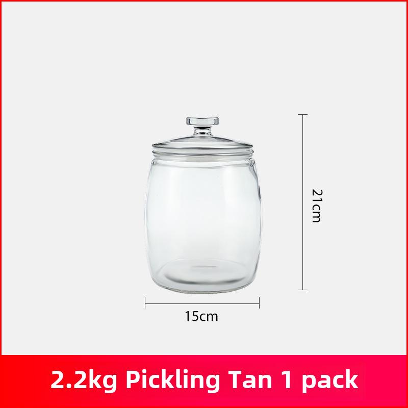 

Сычуаньская банка для солений из толстого стекла пищевого класса - Широкогорлая, герметичный контейнер для домашнего использования 4.5 jin water capacity