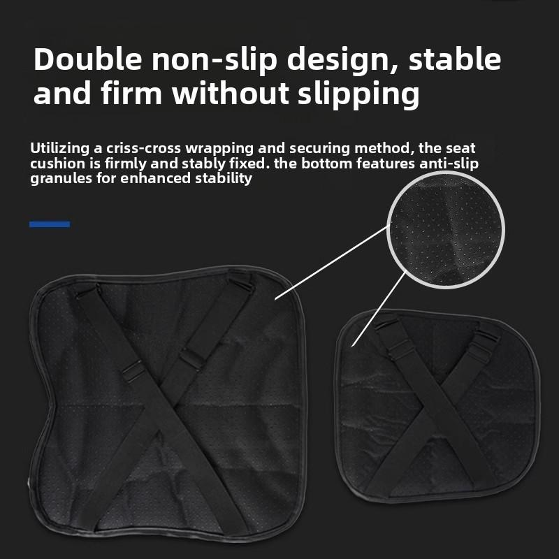 3D Comfort Gel Motorcycle Seat Pad 2pcs/set Universal Breathable Shock Absorbing Seat Cushion Cover for All Motorbike Models