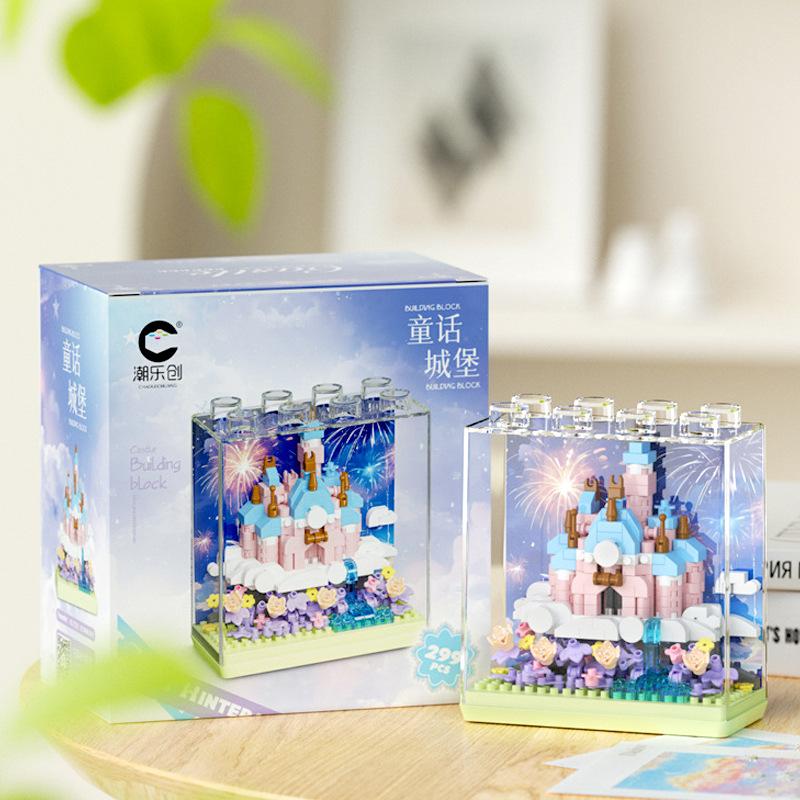 Fun Princess Castle Building Blocks Fairy Tale Series Display Box Children's Assembled Educational Toys Christmas Girls Gifts