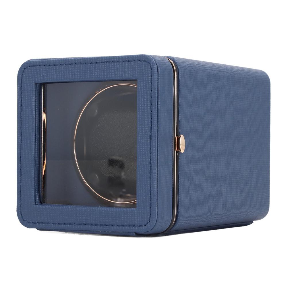 Single Watch Winder 5 Rotating Modes PU Lther Automatic Watch Winder Box with Light USB Type C Power Supply