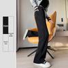 Women's Fleece-Lined Narrow Leg Trousers - Autumn/Winter 2024 Wide Leg Petite Sport Casual Pants