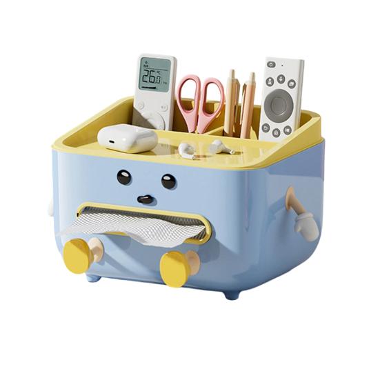 

Yousheng Cute Tissue Box Cover Tissue Box Holder with Legs And Phone Holder Multifunctional Tissue Dispenser with Compartments for Home Desktop G