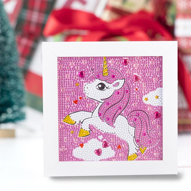 Kids Full Drill 5D Diamond Painting Kit, Cartoon Animal Handmade Diy Diamond Paste Decor Art