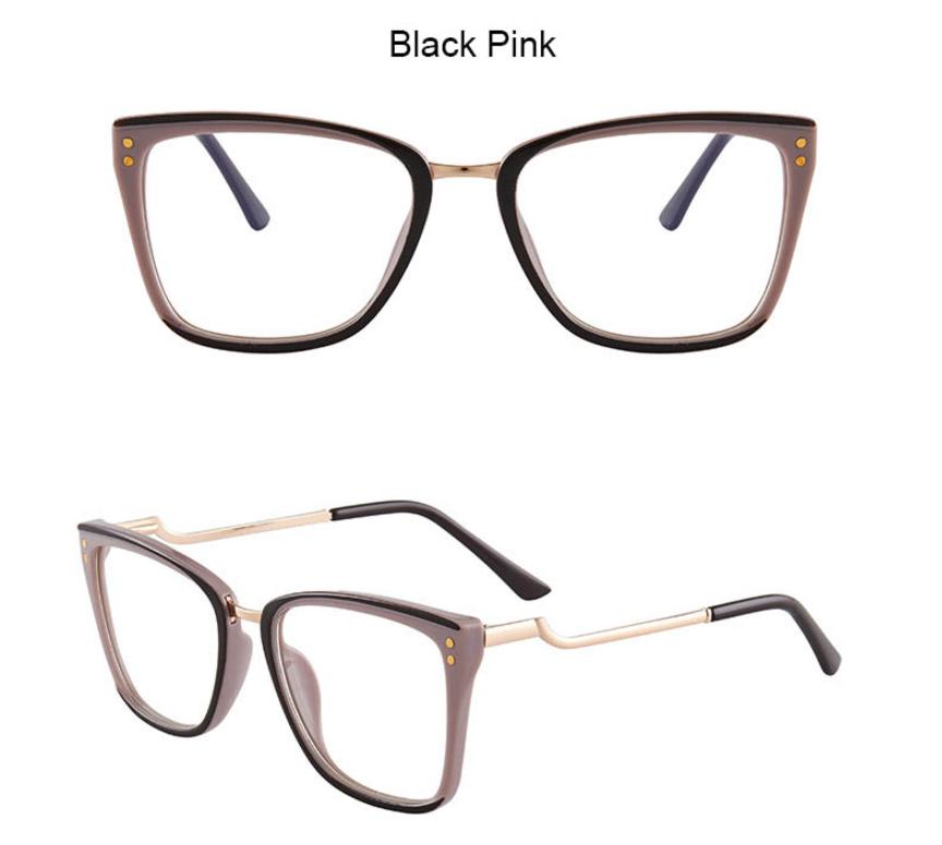 Luxury Brand Square Myopia Glasses Khaki Eyeglasses Frame Women Office Anti Blue Light Computer Glasses TR90