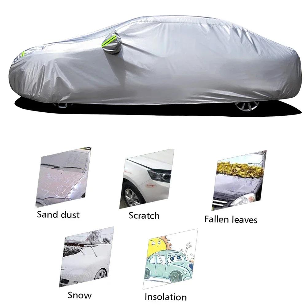 Copertura Auto S-XXL Berlina Coperture Complete con Striscia Riflettente Protezione Solare Antipolvere&Impermeabile Resistente ai Graffi UV Universale