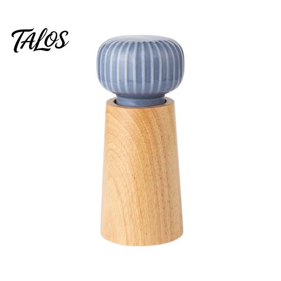 Adjustable Grinding Levels Wooden Pepper Grinder Manual Salt And Mill Coarse-grained Refillable with Ceramic Lid for Clockwise Fine
