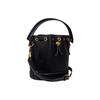 Tory Burch T Monogram Leather Bucket Bag Women Bags Navy-Blue Black Gold 80504-458