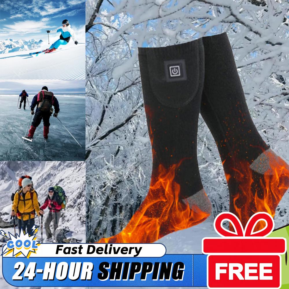 3 Level Temperature Winter Heating Socks Cold-Proof Winter Warm Thermal Socks Electric Heating Socks for Outdoor Skiing Hiking