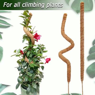 Bendable Coco Coir Moss Pole Plant Cage Climbing Pole Plant Support Extension for Monstera Plant To Grow Upward Garden