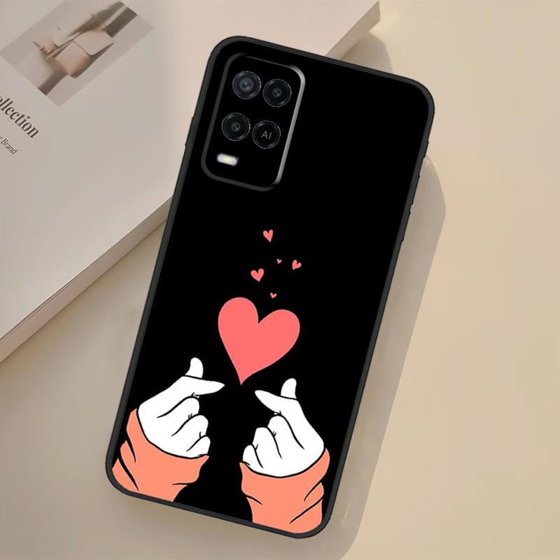 Love On The Finger Kpop Case For Oppo A17 A57 A77 A74 A54 A94 A78 A98 A18 A60 A80 A40 A38 A58 A96 A76 A16 A15 A5 Pro