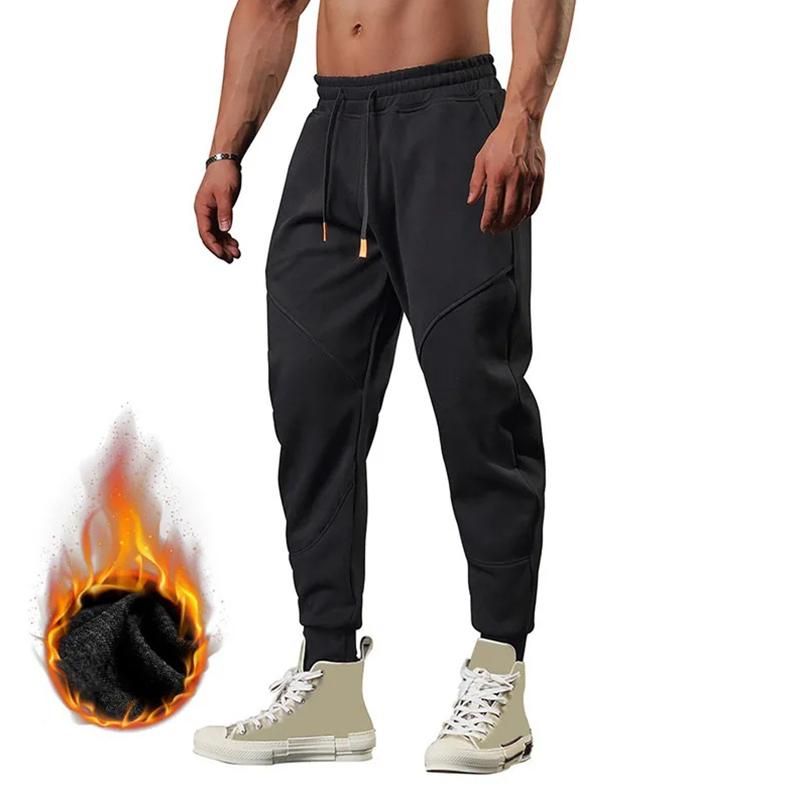 الرجال فضفاض الرباط قيعان السراويل المستقيمة أقدام مجمعة الرجال بانت Sweatpants بلون
