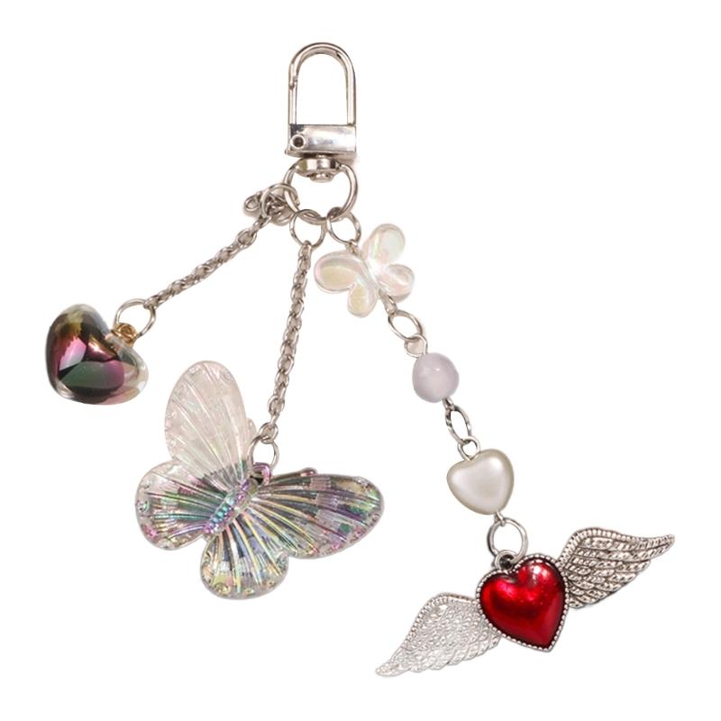 Trendy Phone Lanyard Angel Heart Keychain Pendant Durable Phone Strap Portable Phone Jewelry Suitable for Keys Phones 1