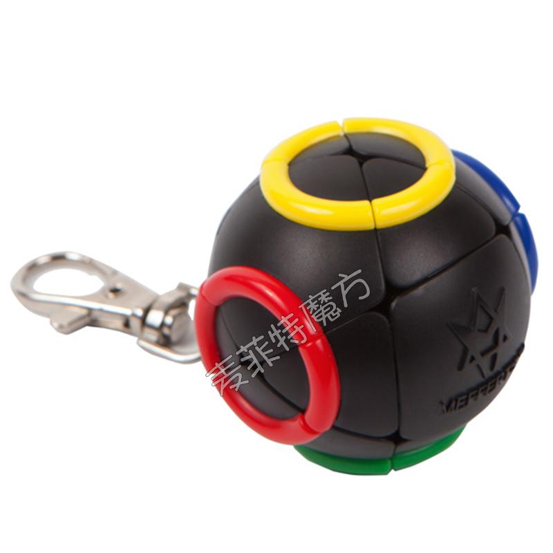 Meffert's Magic Cube Keychain Backpack Pendant Mini Rotatable Portable Toy Professional Educational Toys Key Ring Puzzle