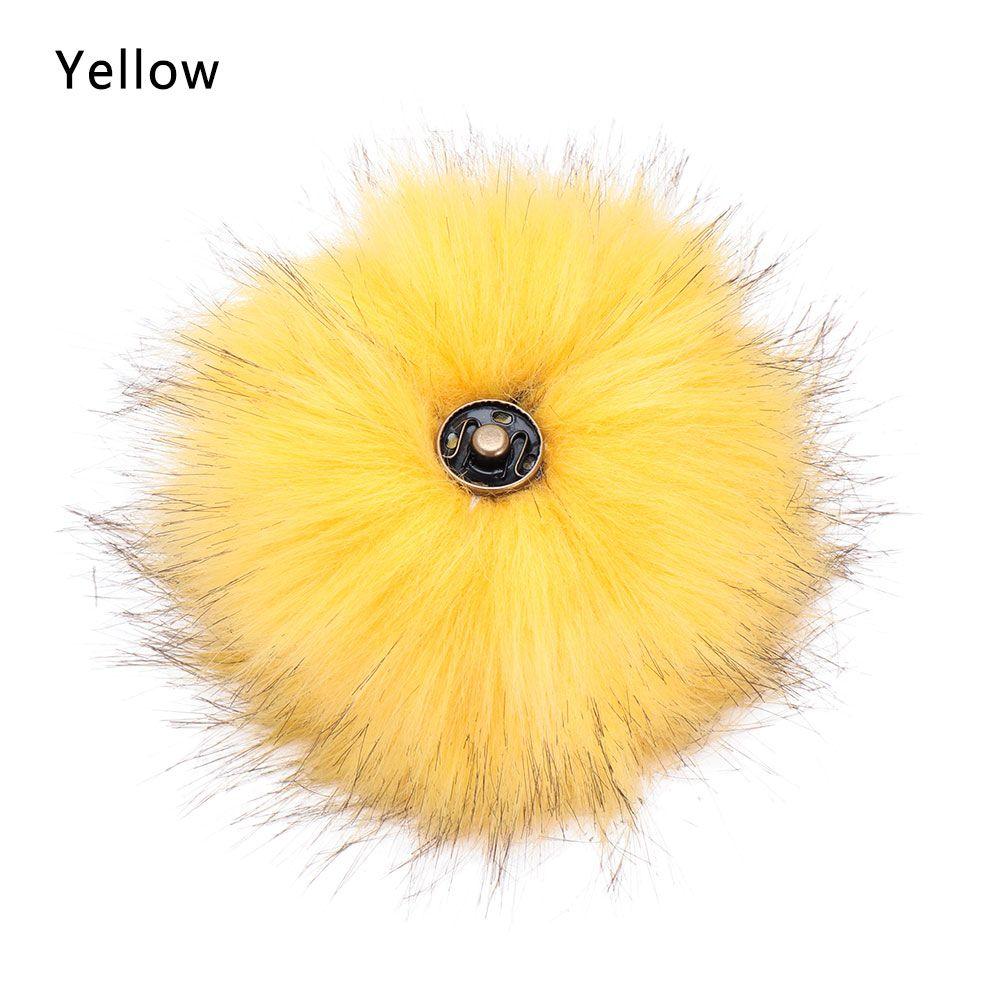 12 cm Kleidungsstück Druckknopf Faux Fuchspelz Strickmütze Bommel Ball Taschen Zubehör Hüte Dekor Haarball