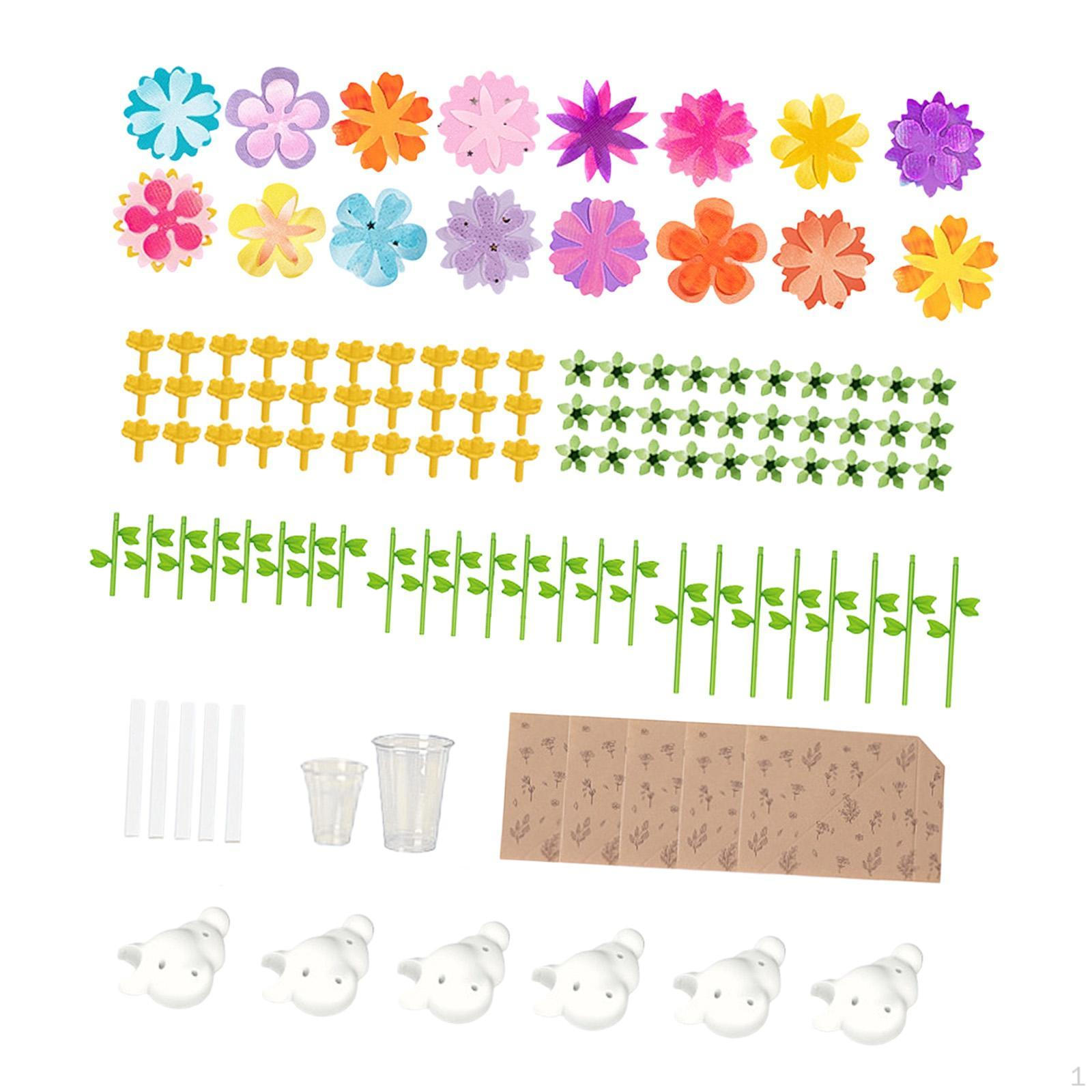 

Flower Bouquet Craft Kit DIY Arts Crafts Floral Arrangement Fine Motor Skills Kids and Toy Style C