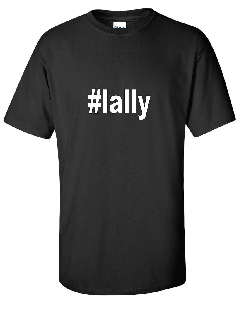 #lally hashtag lally Funny Mens Tee Shirt White Black Cotton T-Shirt XL