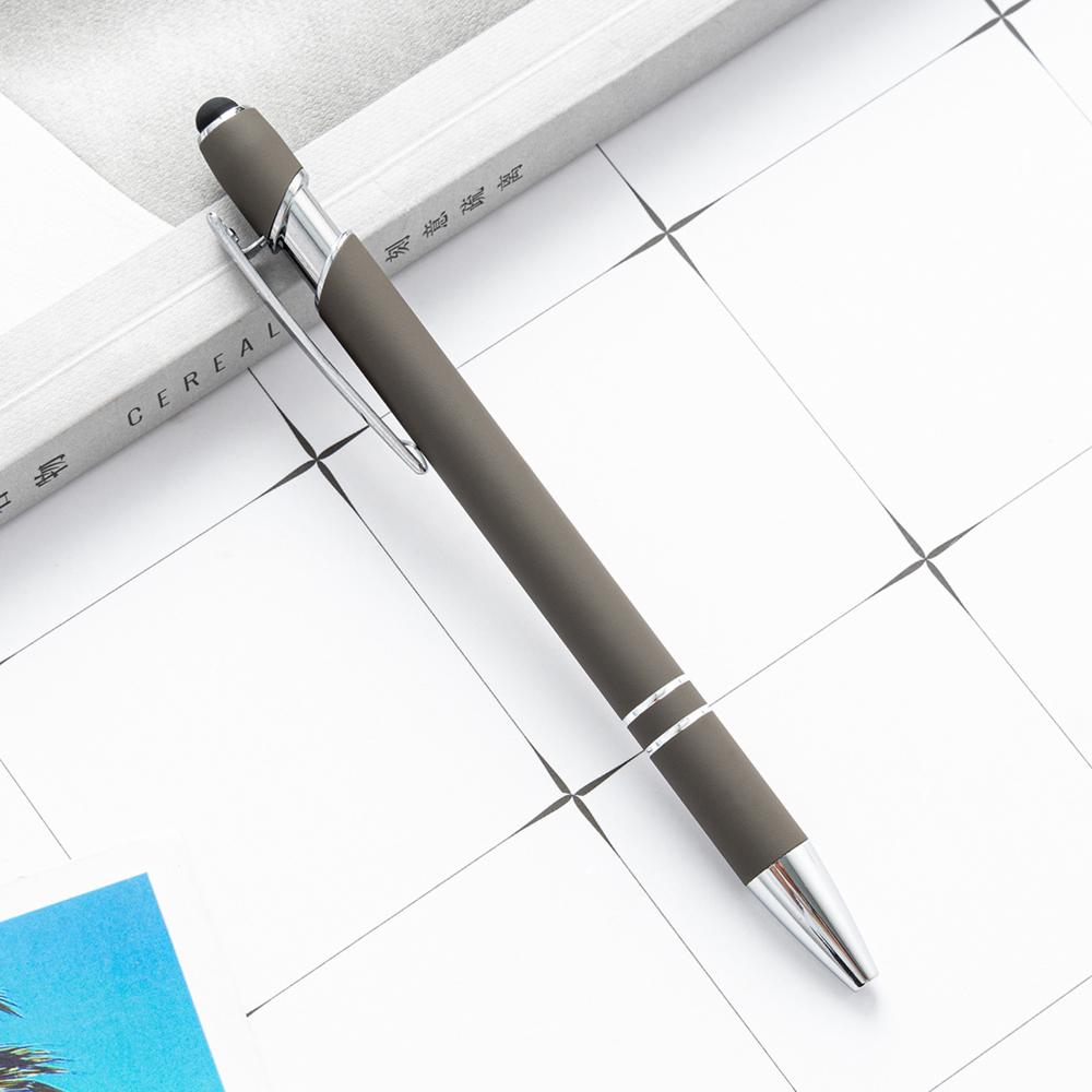 Metal Business Ballpoint 2 In 1 with Universal Touch Screen Stylus Pen School Office Supplies
