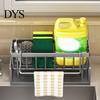 Compact Drain Rack Dish Drying for Kitchen Sink Draining with Tilted Water Sleek Design Tray Space-Saving Organizer Countertop Storage Utensil Holder