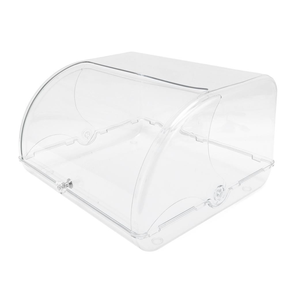 Transparent Roll Up Lid Box Flip Top Tea Cup Storage Box Bottle Organizer for Dining Table Kitchen