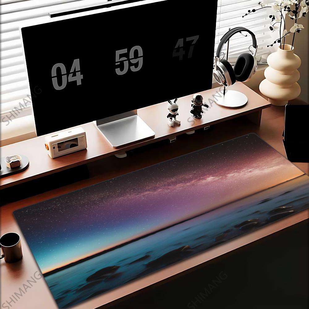 Maus Teppich Mauspads Gamer Galaxie Tastaturmatte Pads Gaming Schreibtischschutz Laptops Großes Mauspads Cartoon XXL Schreibtischmatten Matten Niedlich