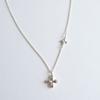 DOL Unbalance Cross Flower Necklace [silver/gold]