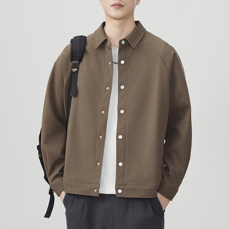New Japanese Retro Single-breasted Lapel Jacket Light-cooked Shirt Jacket for Men Loose