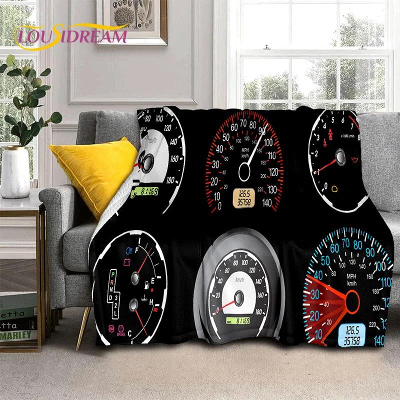 3D Car Dashboard Machine Control Screen Racing Soft Flannel Blanket for Beds Bedroom Sofa,Throw Blanket for Outdoor Leisure Nap