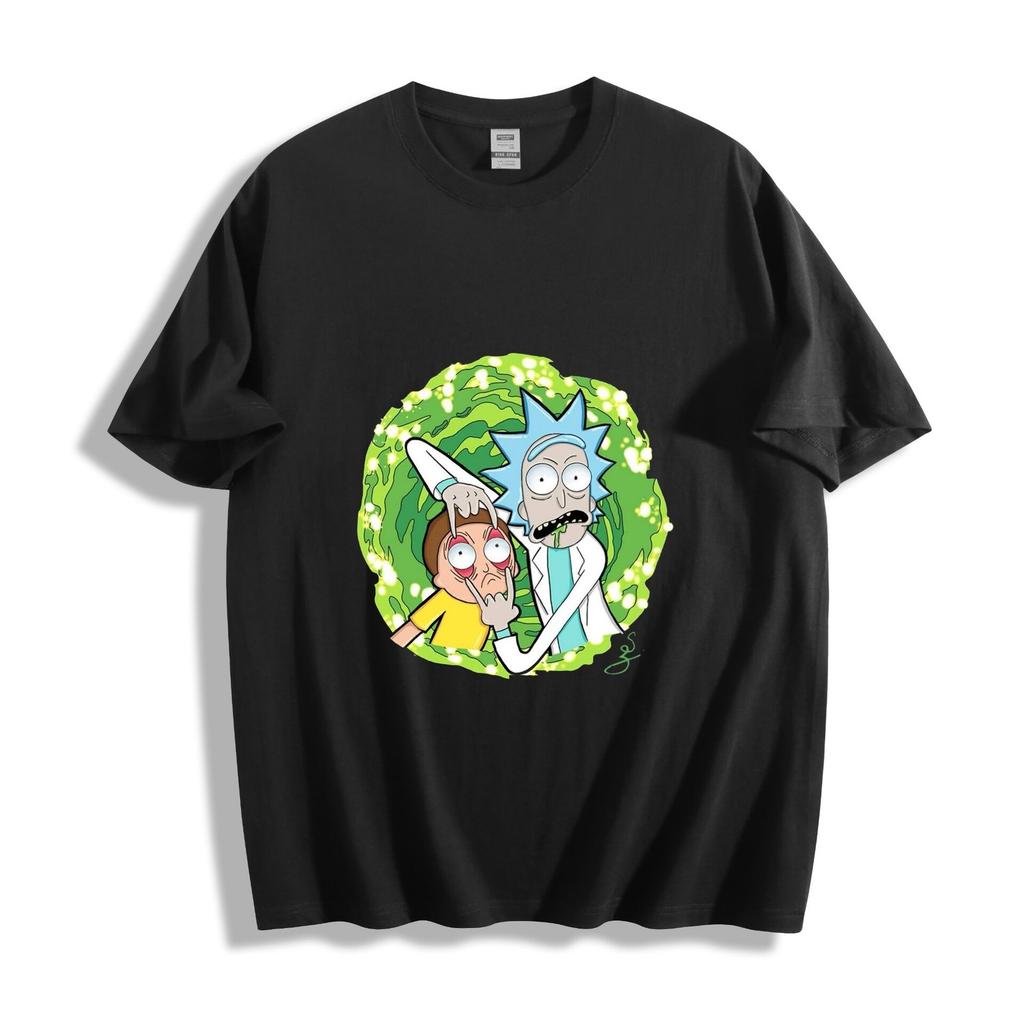 Rick and Morty Portal Duo T-Shirt - Sci-Fi Cartoon Classic Design Unisex Tee