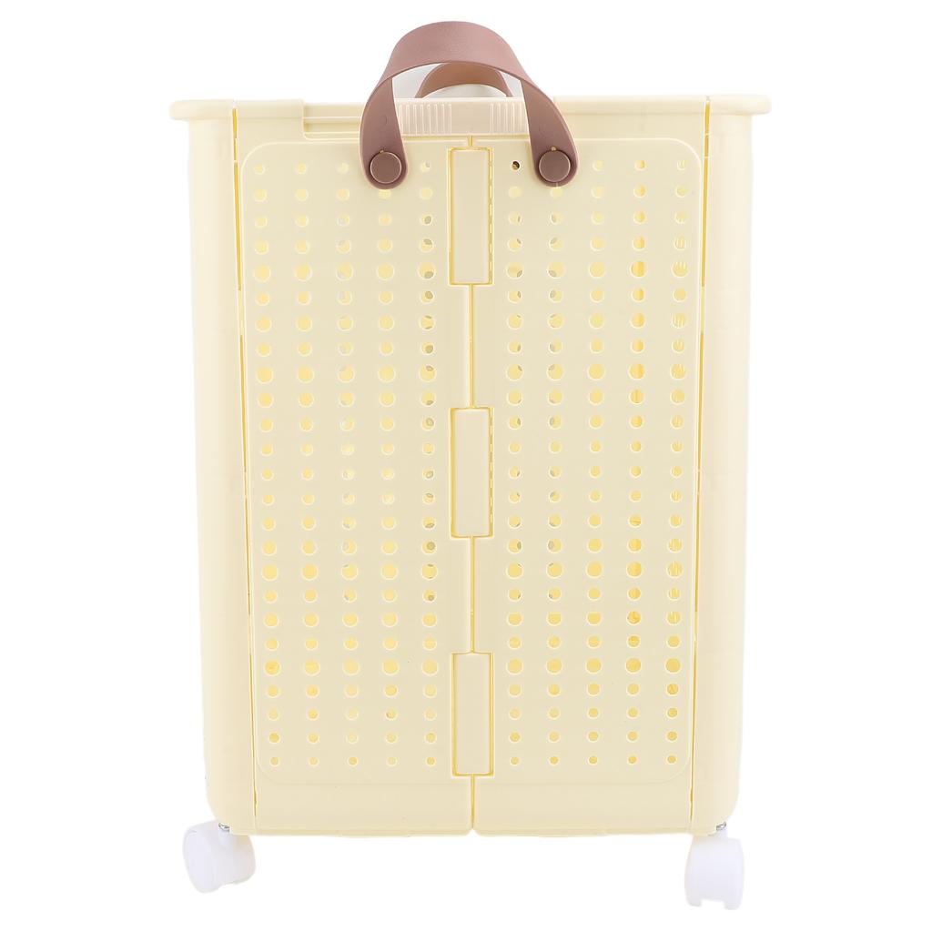 Foldable Laundry Basket with 4 Wheels Space Saving Portable Storage Hamper for Clothing Toys Home Sundries