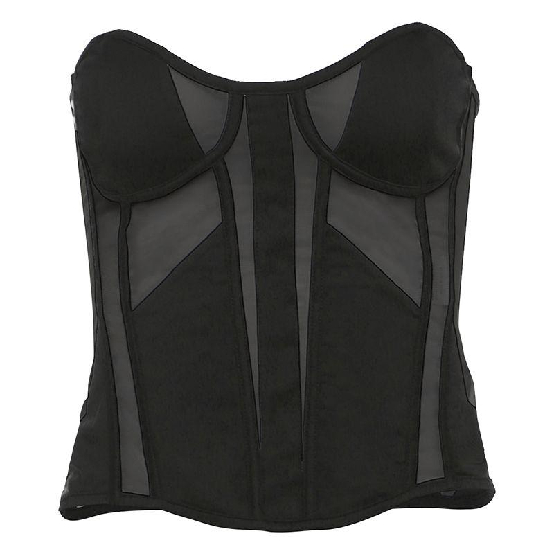# Sisjuly# Deadly Temptation Retro Vibe Niche Style Deconstruct Split Sexy Sexy Silm Tube Top Tops Female