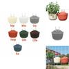 Creative Semicircular Resin Imitation Rattan Wall Hanging Flower Pot For Garden Decor