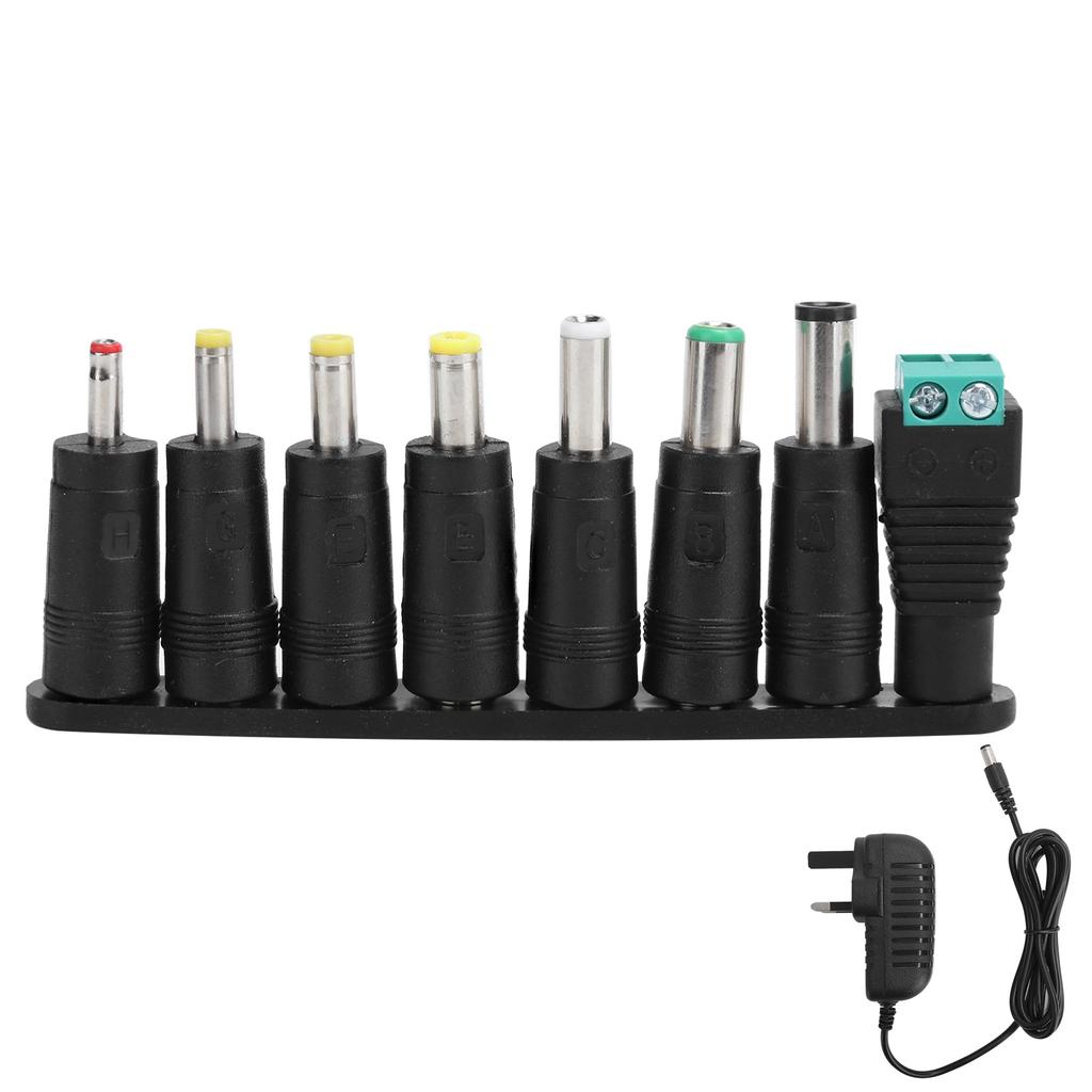 Adaptor Alimentare 12V 2A Benzi LED Încărcător Comutare cu 8 Mufe de Conversie DC 100‑240V Mufă UK