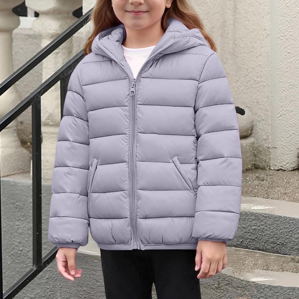 Giacca Imbottita Calda in Cotone a Manica Lunga per Bambini e Bambine, Capo d'Abbigliamento Esterno per Bambini Piccoli e Grandi
