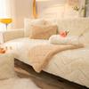 Winter Thicken Thermal Plush Sofa Cushion Light Luxury Nordic Non-Slip Cushion Solid Wood Leather Full Covered