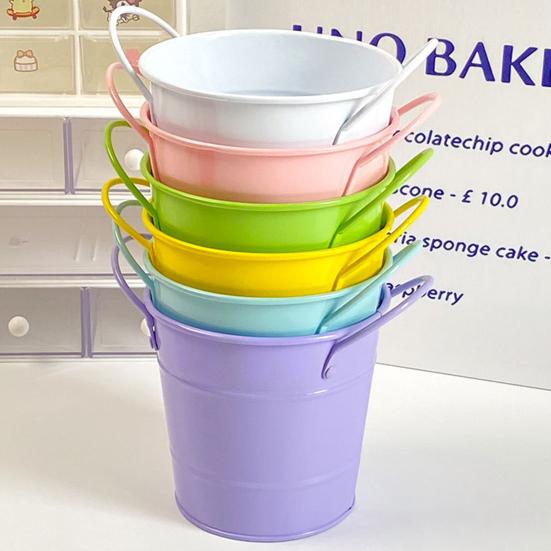 Metal Bucket Pencil Holder Funny Desk Organizer for Office Home Large Capacity Stationery Storage Boxes for Pens Markers Rulers