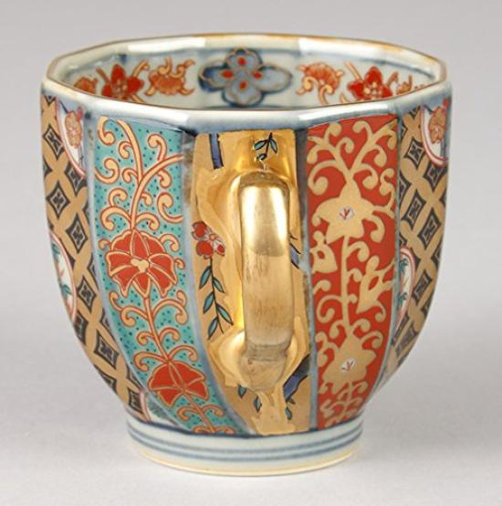 Rinkurou Kiln Gold Colored Twisted Pattern Coffee Bowl Dish 009376C760