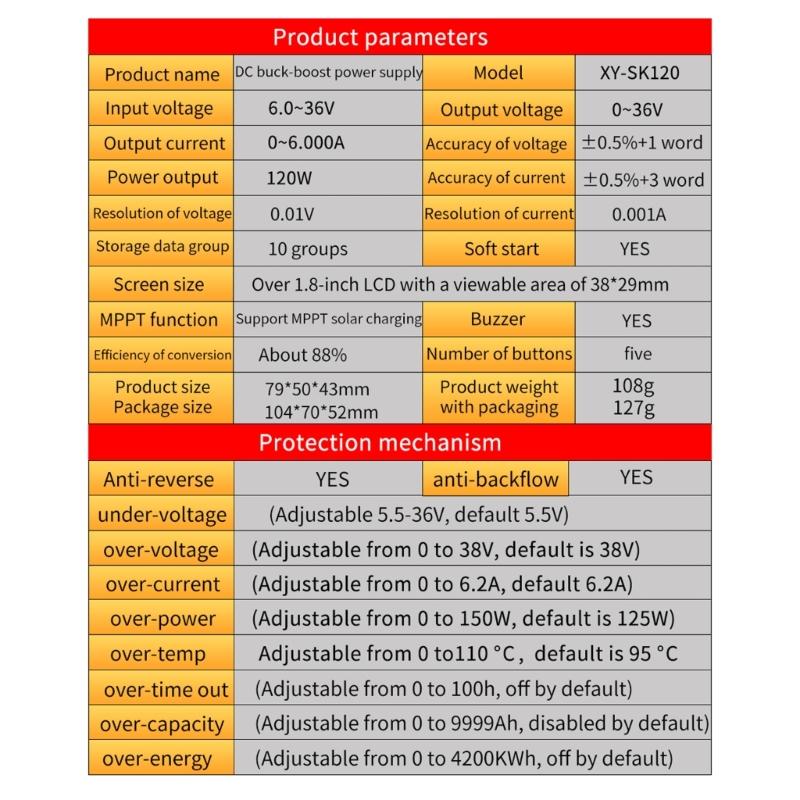 Boost Converters Adjustable Voltage Regulated Power Supply Step Up Down Constant Voltage Current Solar Charging Module