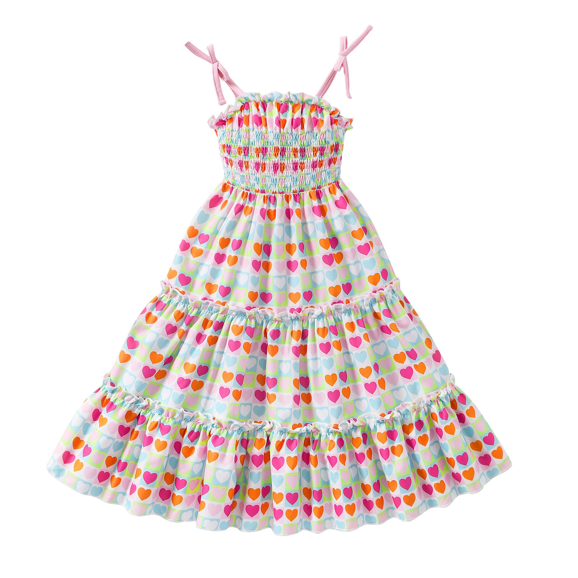 

Платье на бретельках Love для девочек, повседневное детское платье на весну и лето 7Y