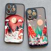 Coque de téléphone Arbre de Noël Joyeux Père Noël Pour iphone 15 14 13 12 11 Pro Max Mini XS XR X 8 Plus Paysage Coques Arrière Anti-Choc