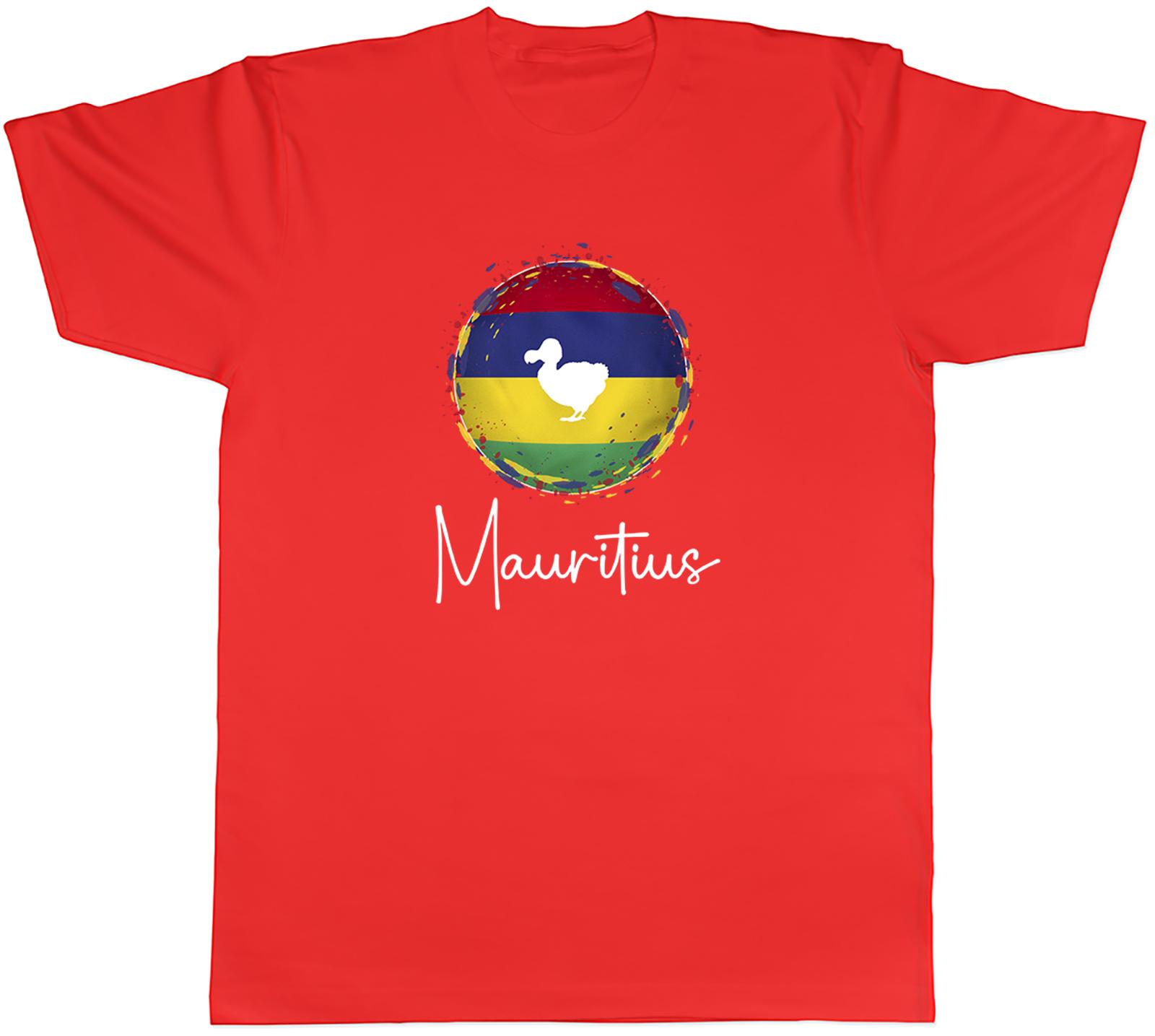 Mauritius Flag Colour Country Mens Unisex TShirt Tee Gift S